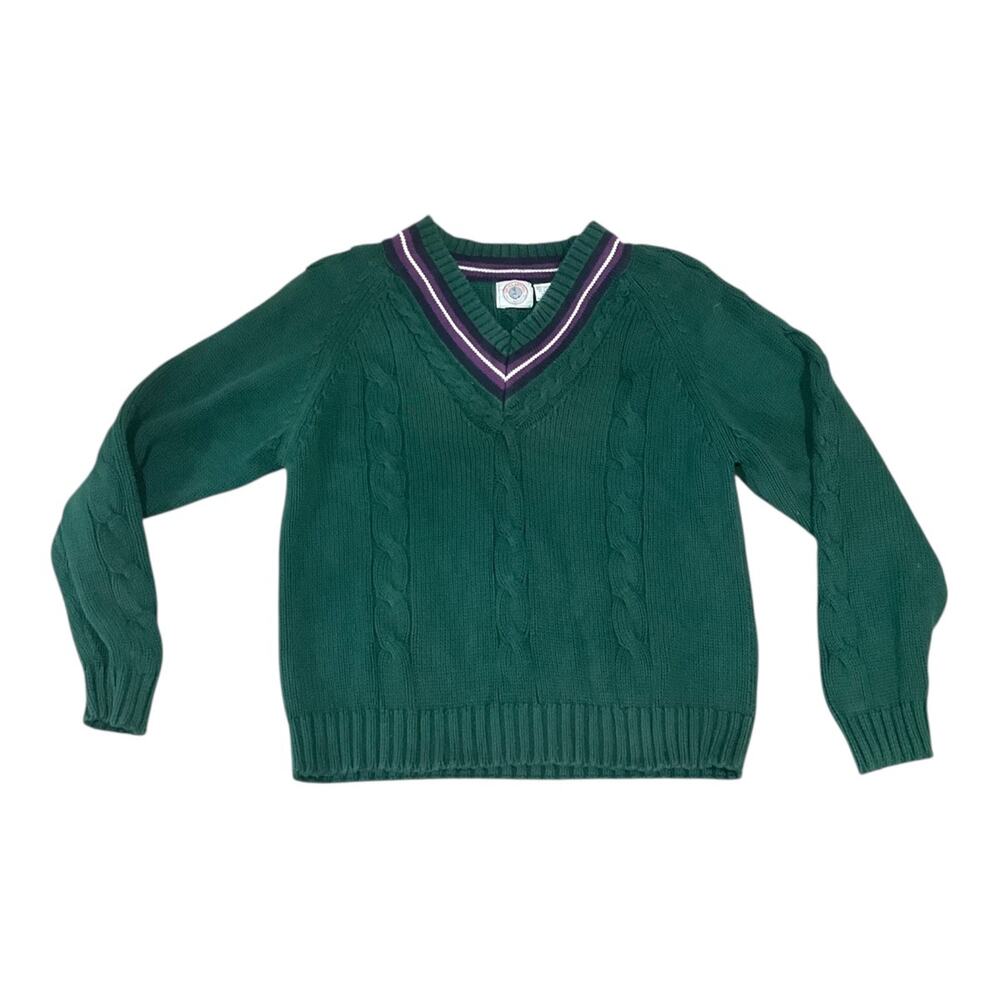 Vintage Cape Isle Knitters Sweater Men’s Green XL 100% Cotton